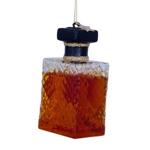 Glass Transparent Whiskey Bottle Ornament