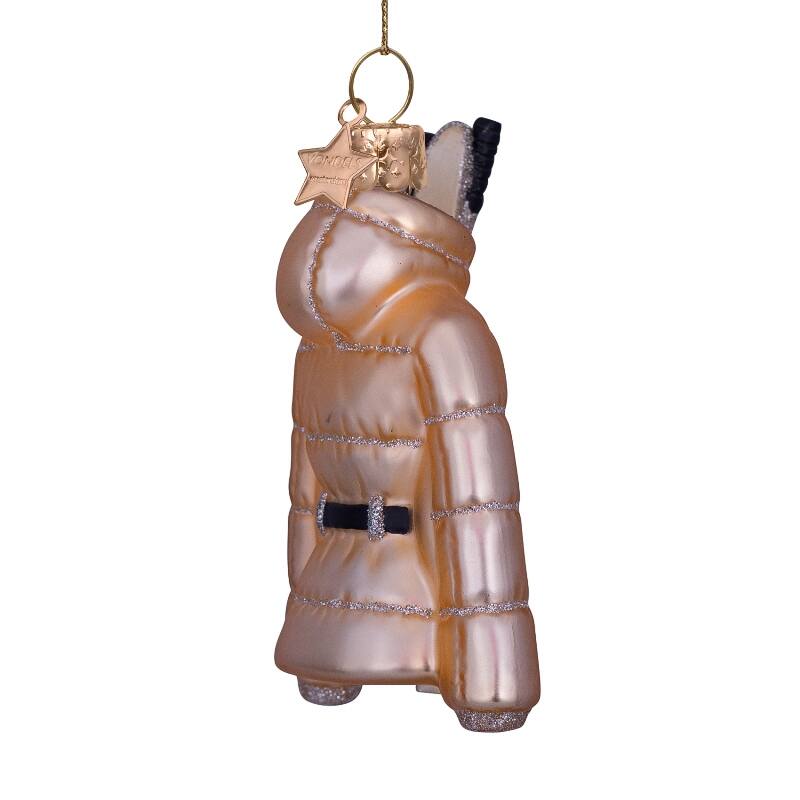 Glass Gold Ski Jacket Ornament
