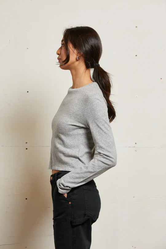 Jamie Long Sleeve in Heather Grey