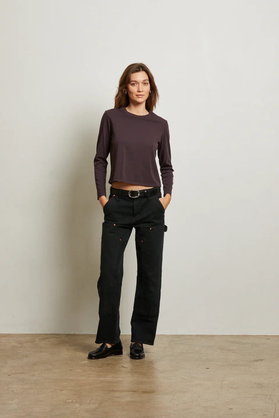 Bruce Long Sleeve Tee in Cocoa