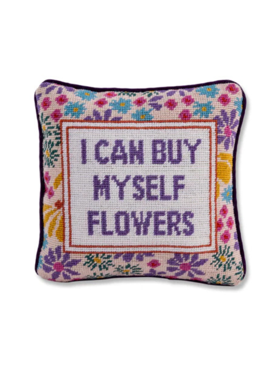 Flowers Needlepoint Pillow