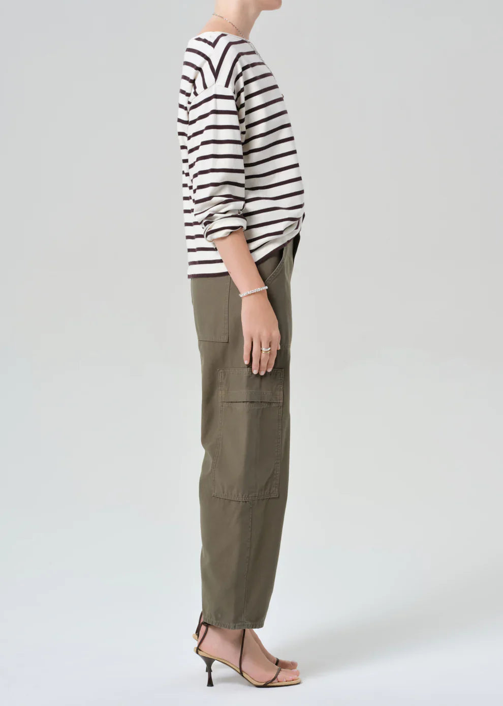 Marcelle Low Slung Cargo Sateen in Dogwood