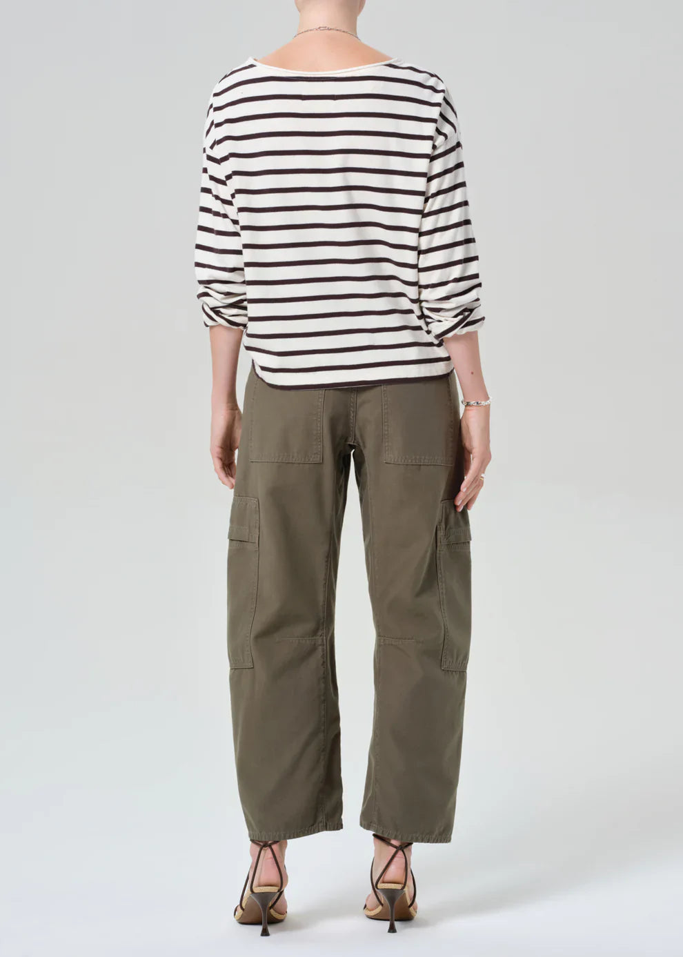 Marcelle Low Slung Cargo Sateen in Dogwood