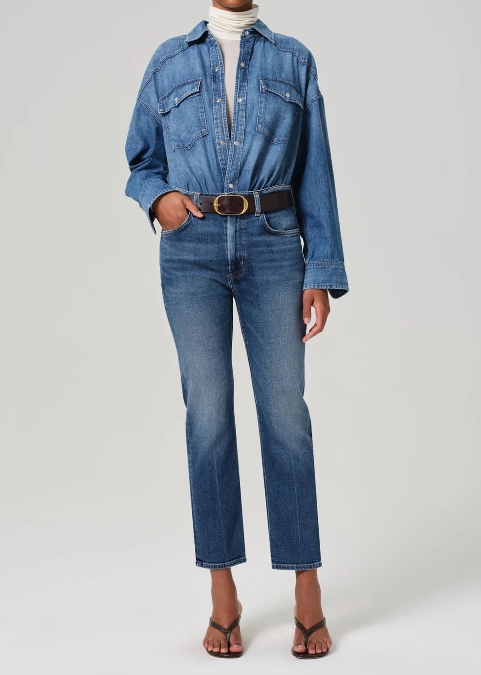 Zurie Ankle Jeans in Abalone