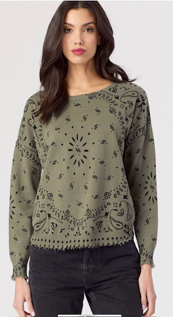 Bandana Distressed Crew in Fatigue