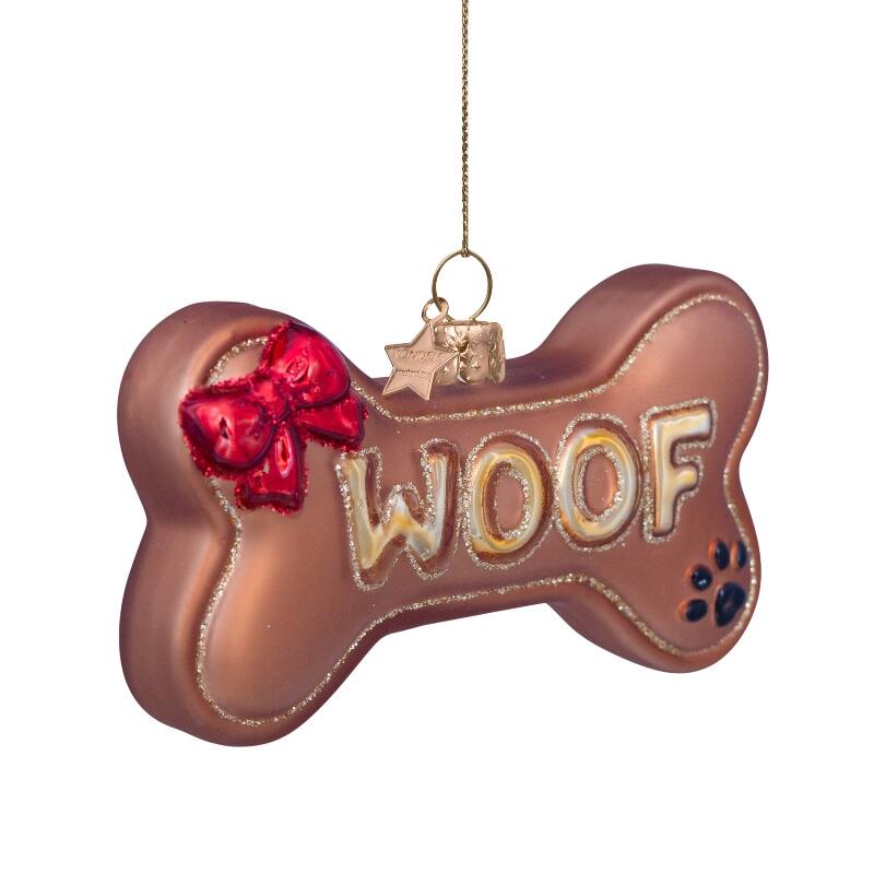 Glass Dog Bone Ornament
