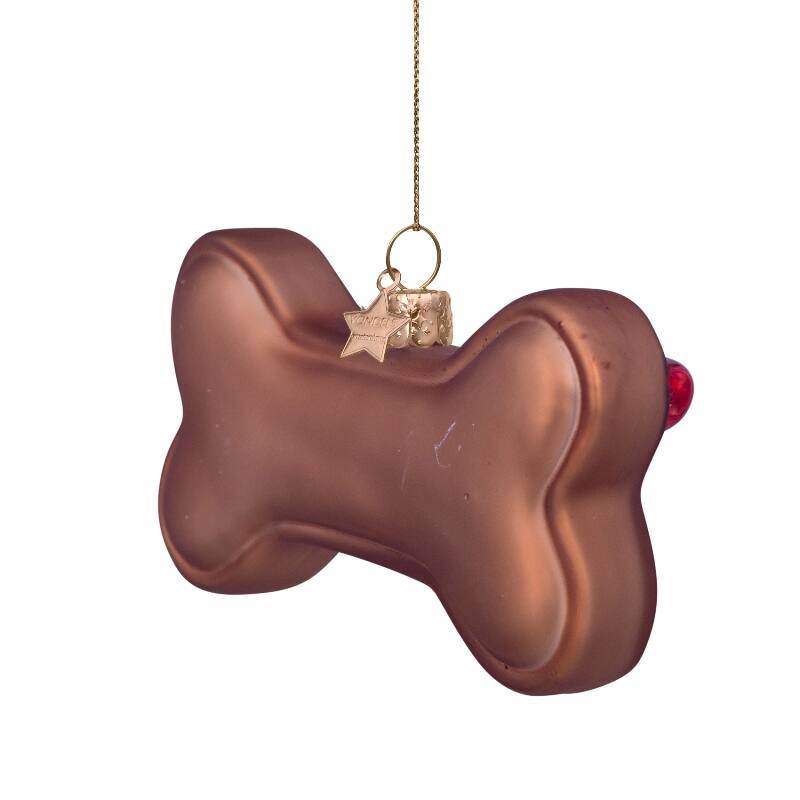 Glass Dog Bone Ornament
