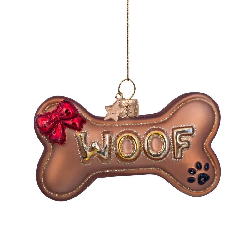 Glass Dog Bone Ornament