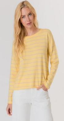 Stripe Crew in Yellow/Sand