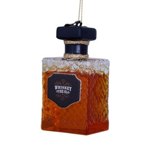 Glass Transparent Whiskey Bottle Ornament