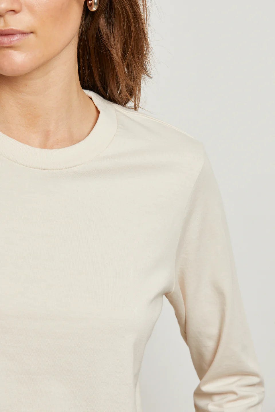 Bruce Long Sleeve Tee in Sugar
