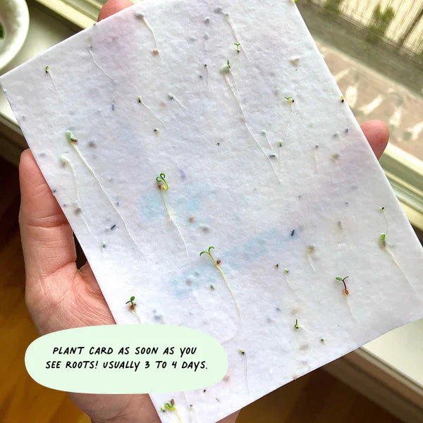 Blue Botanical Card