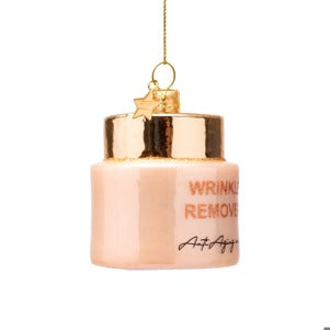 Glass Pale Pink Opal Anti Aging Cream Ornament