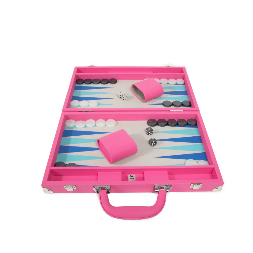 Ellen Backgammon Set in Pink