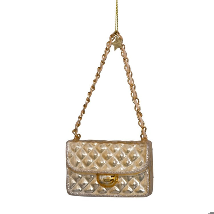 Glass Champagne Opal Fashion Bag Ornament