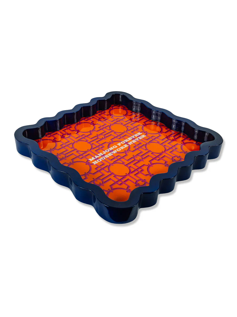 Mahjong Large Lacquer Tray
