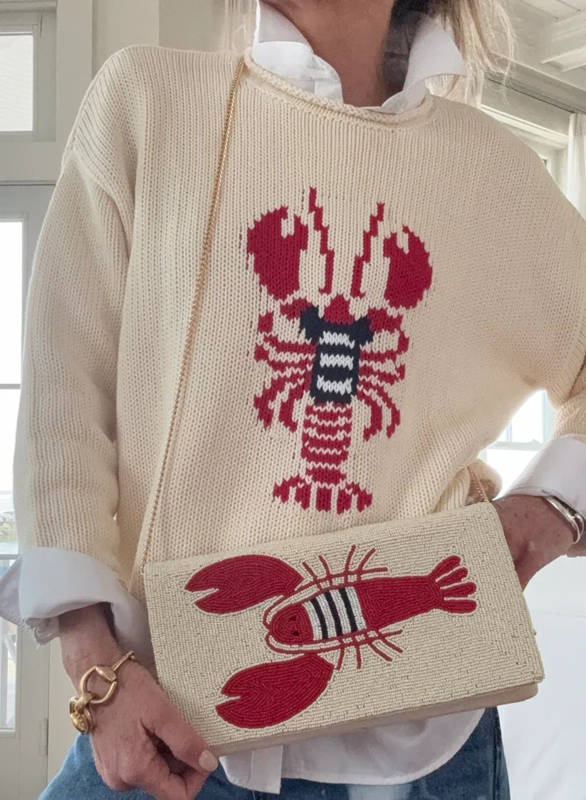 Chloe Rollneck Lobster Sweater