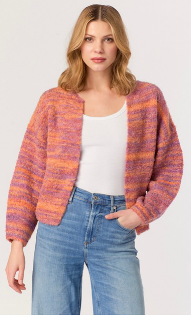 Novelty Open Front Cardie in Autumn