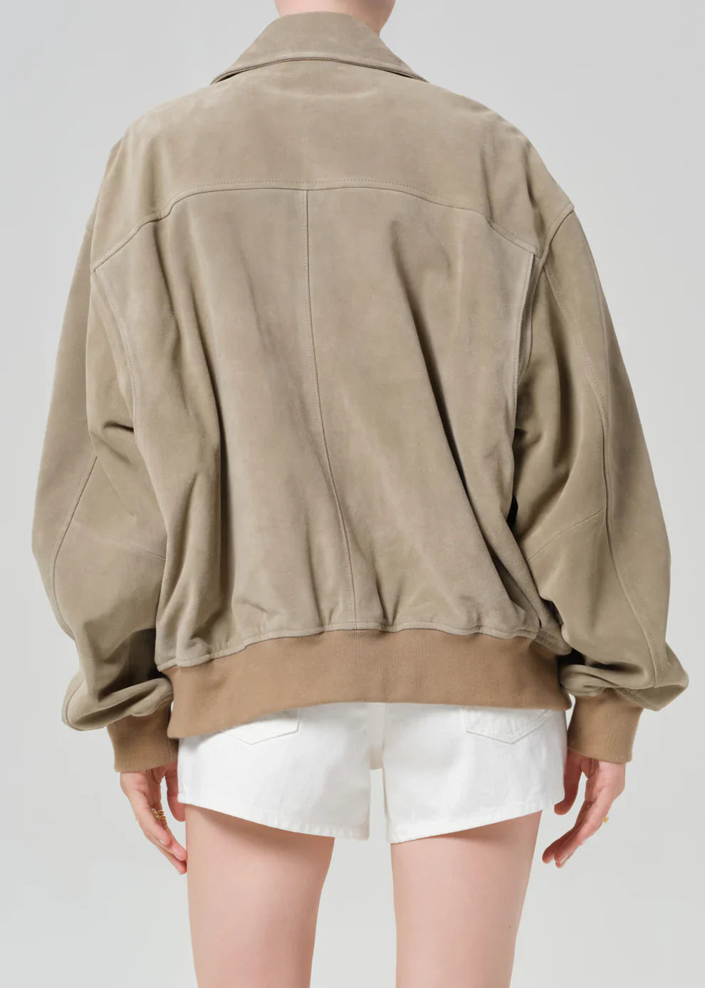 Vivienne Suede Jacket in Deep Olive