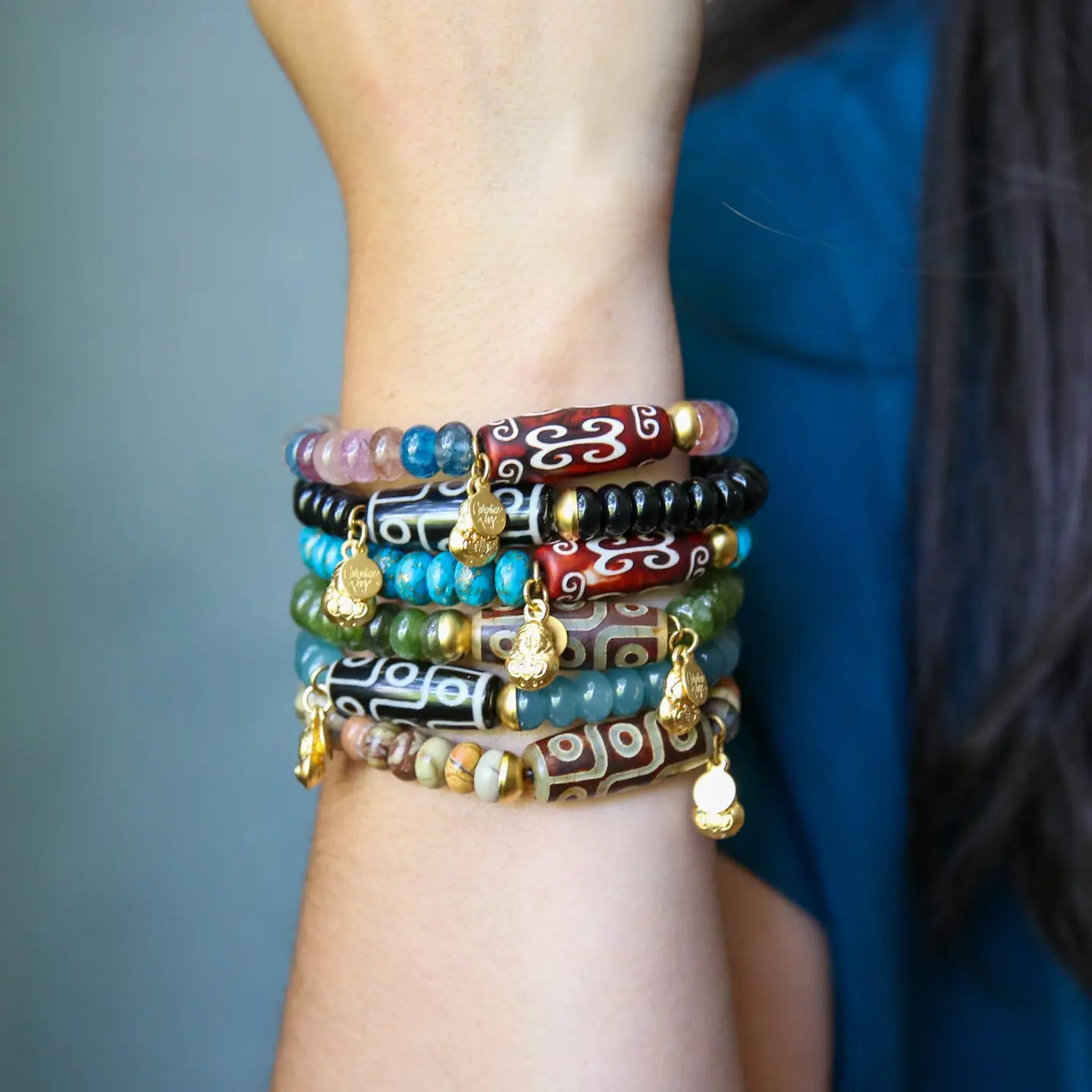 Dharma Bracelet in Blue Mist