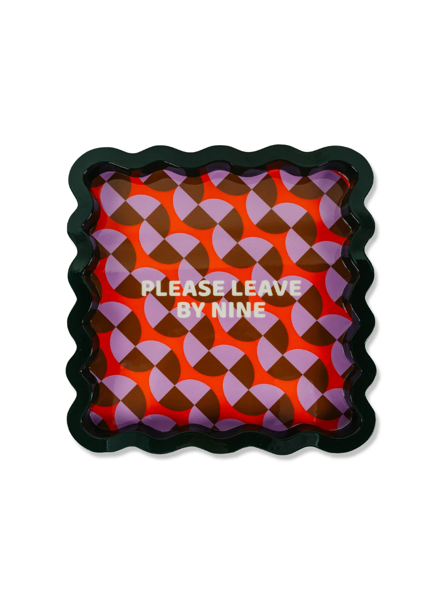 Leave by Nine Large Lacquer Tray