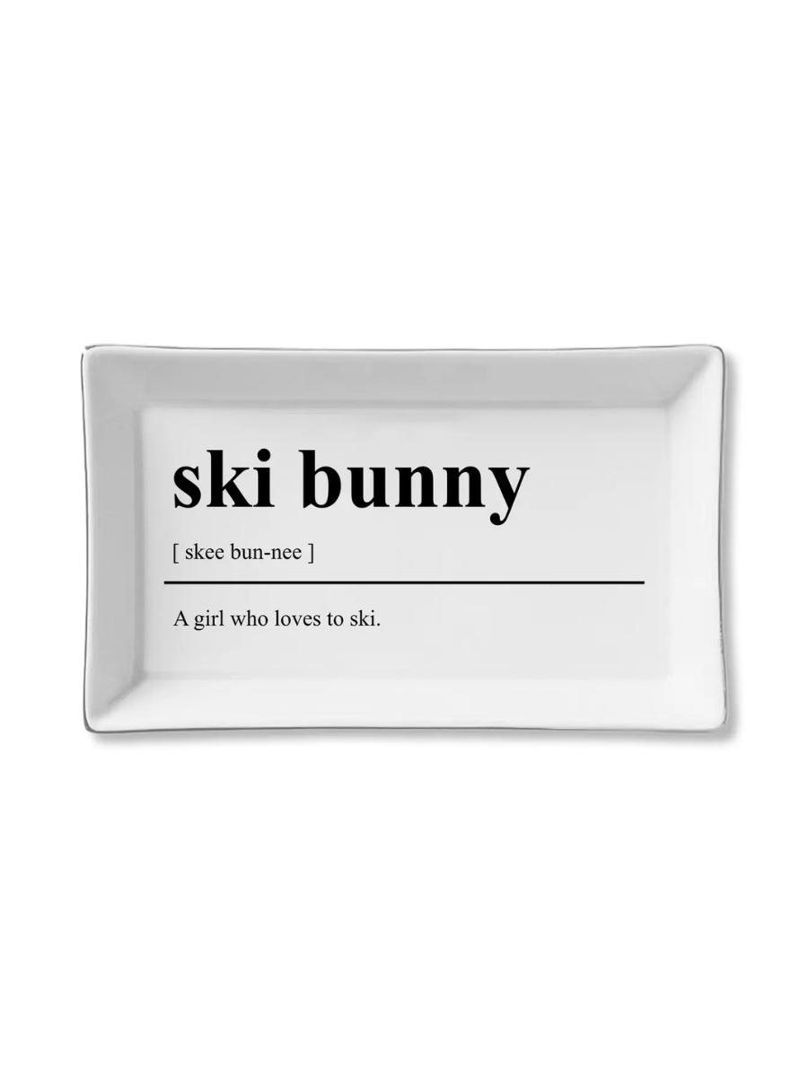 Ceramic Tray - Ski Bunny