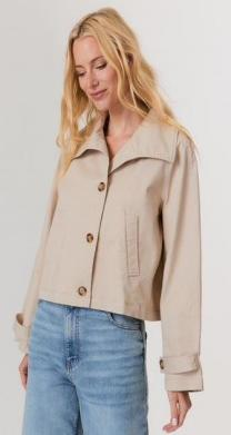 Cropped Trench in Khaki