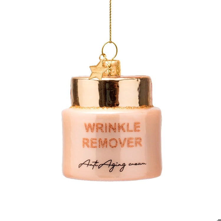 Glass Pale Pink Opal Anti Aging Cream Ornament