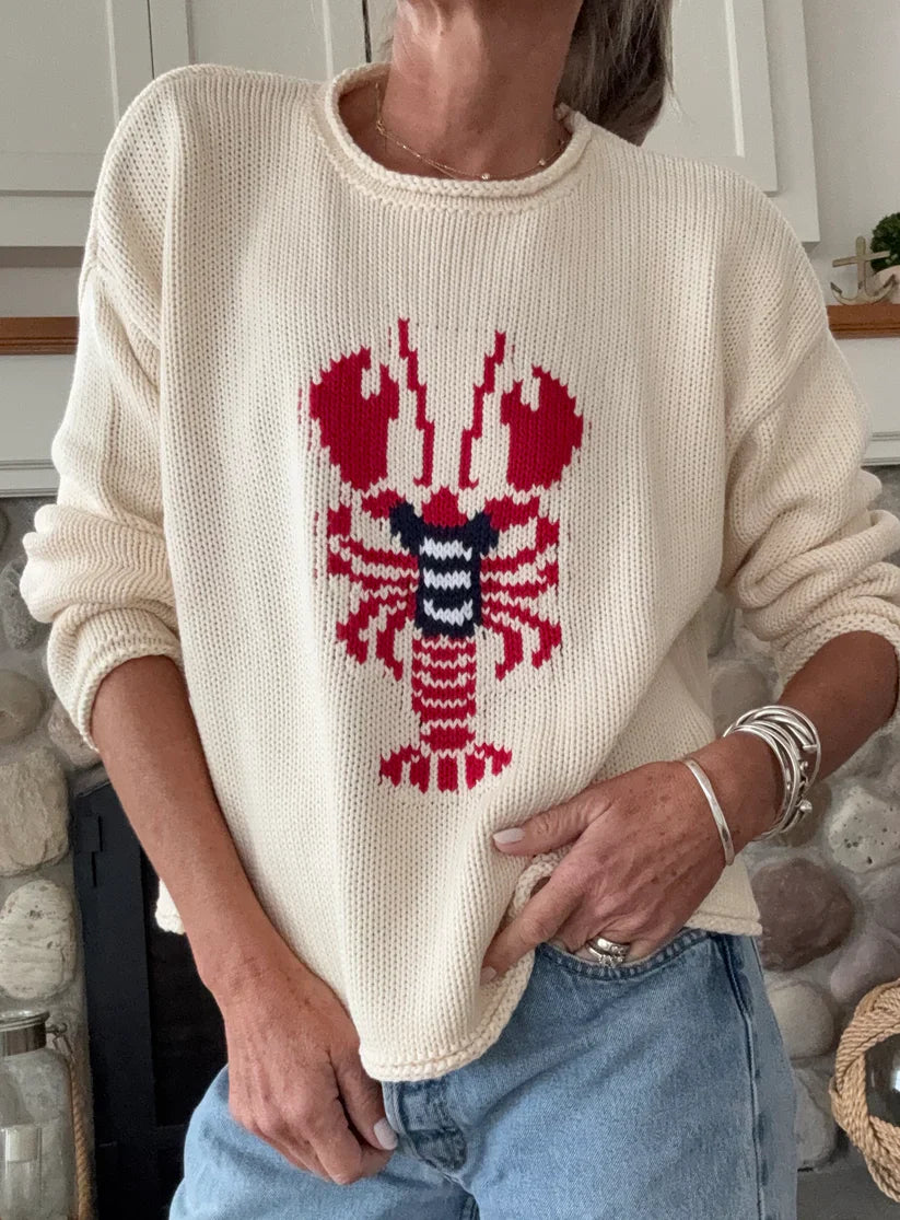 Chloe Rollneck Lobster Sweater