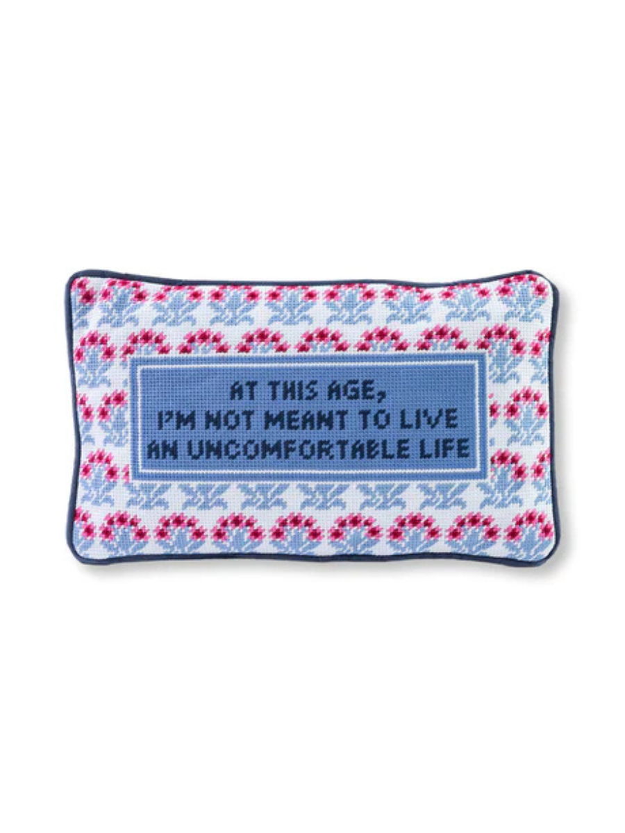 Uncomfortable Needlepoint Pillow