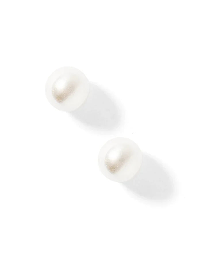 Payton White Pearl Screwback Studs