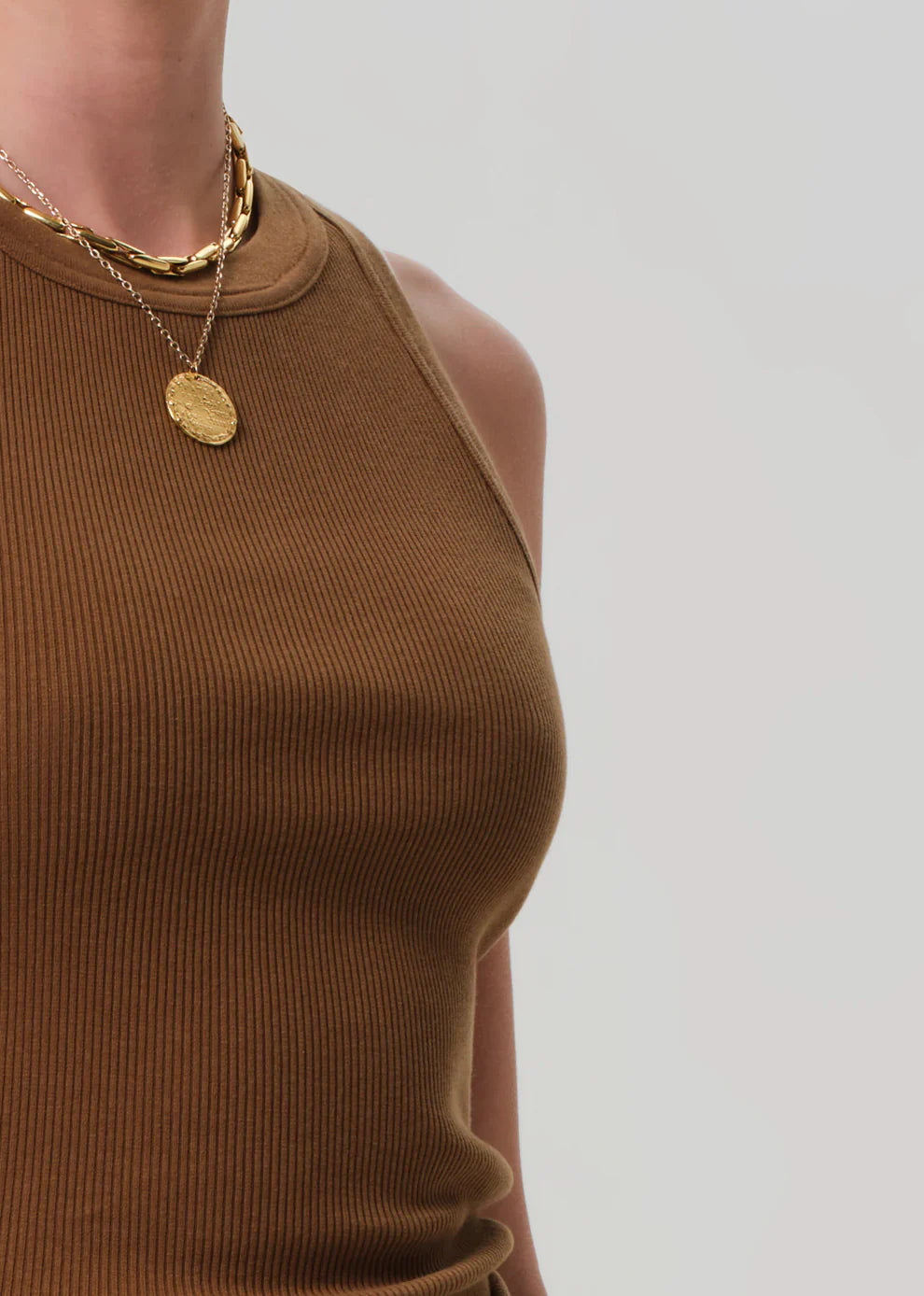 Isabel Rib Tank in Manuka