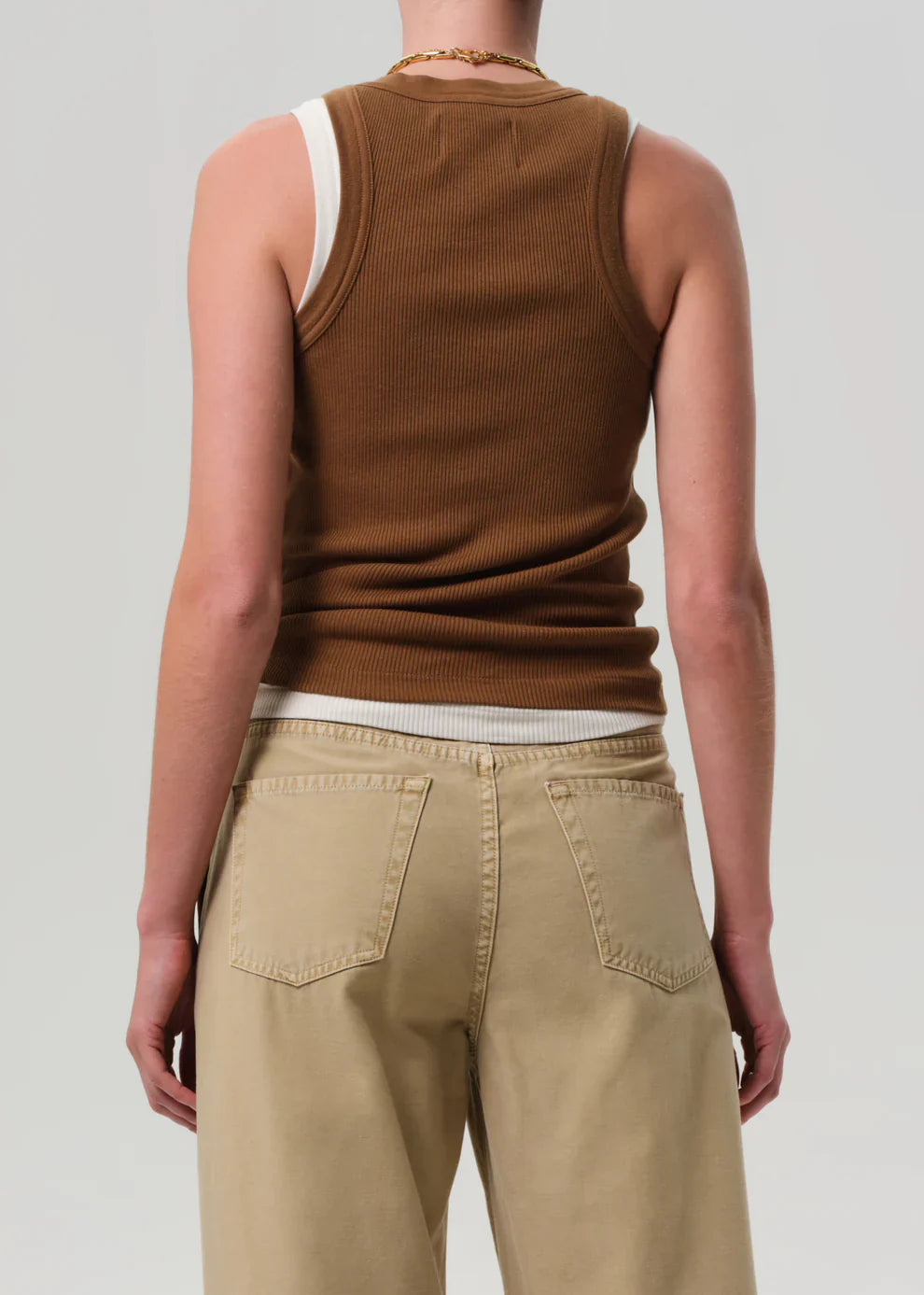 Isabel Rib Tank in Manuka
