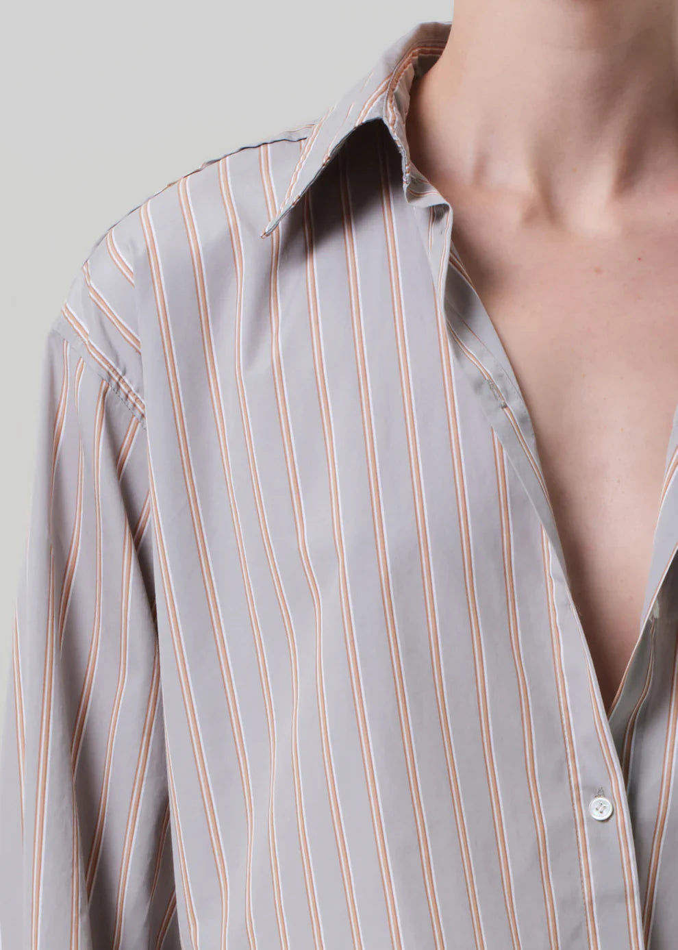 Ana Cropped Shirt in Noble Stripe