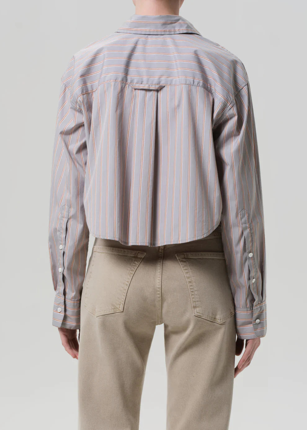 Ana Cropped Shirt in Noble Stripe