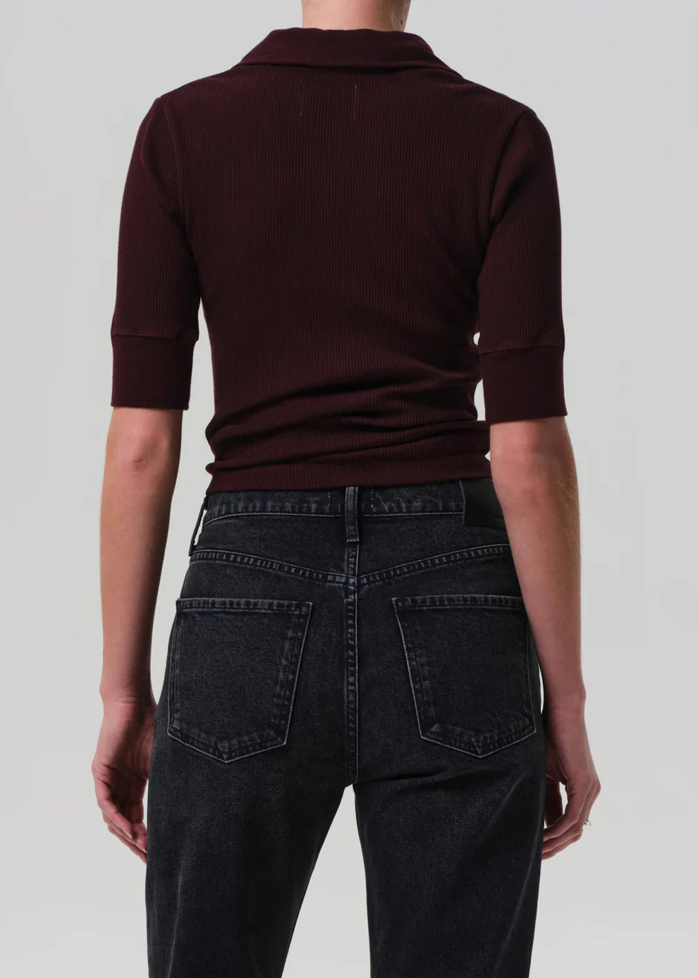 Amina Polo Shirt in Mahogany