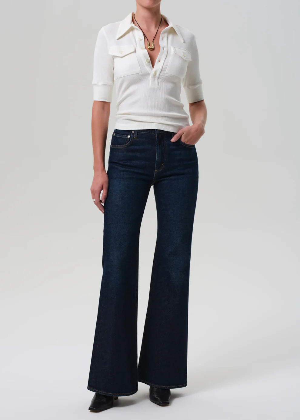 Amina Polo Shirt in Pashmina