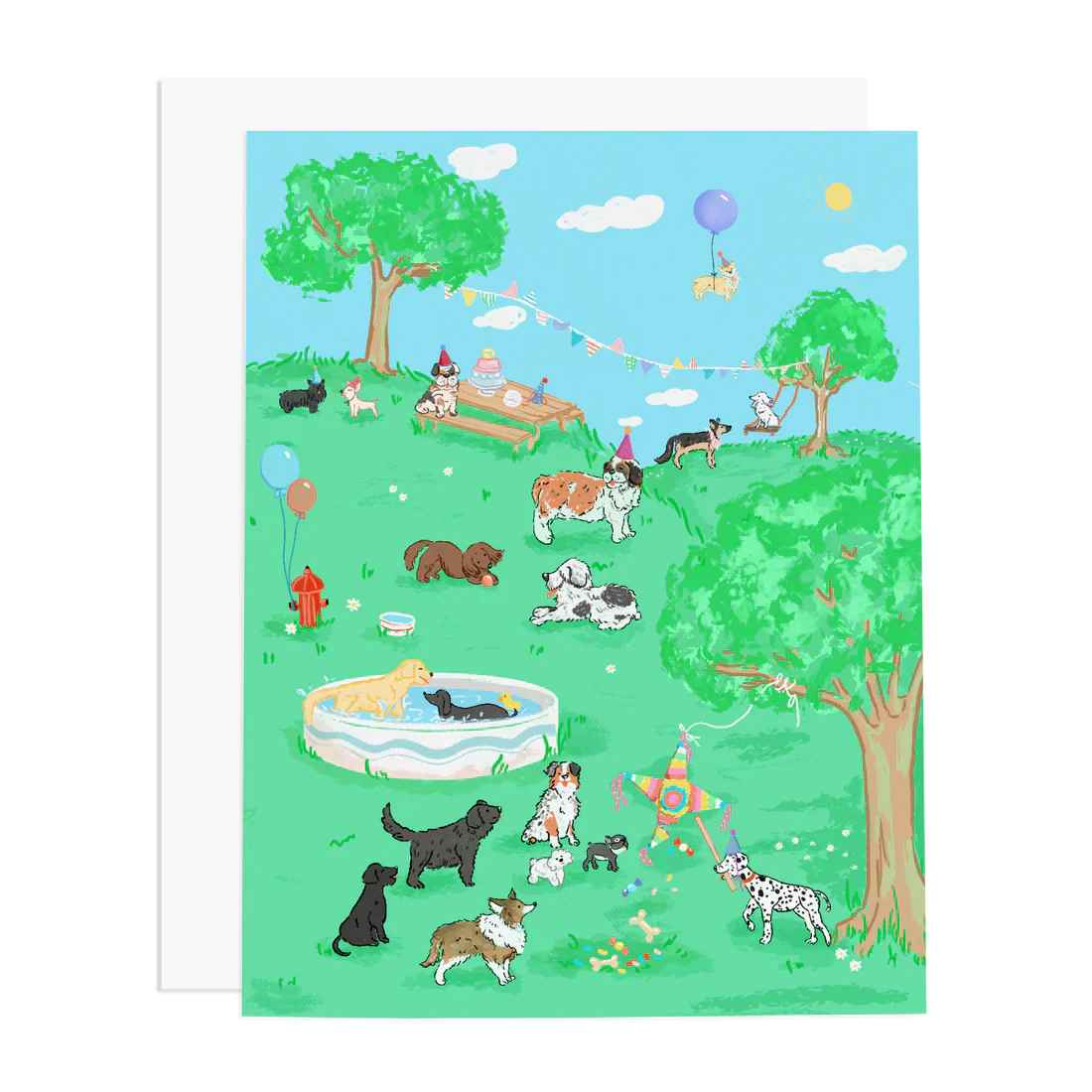 Dog Party Greeting Card