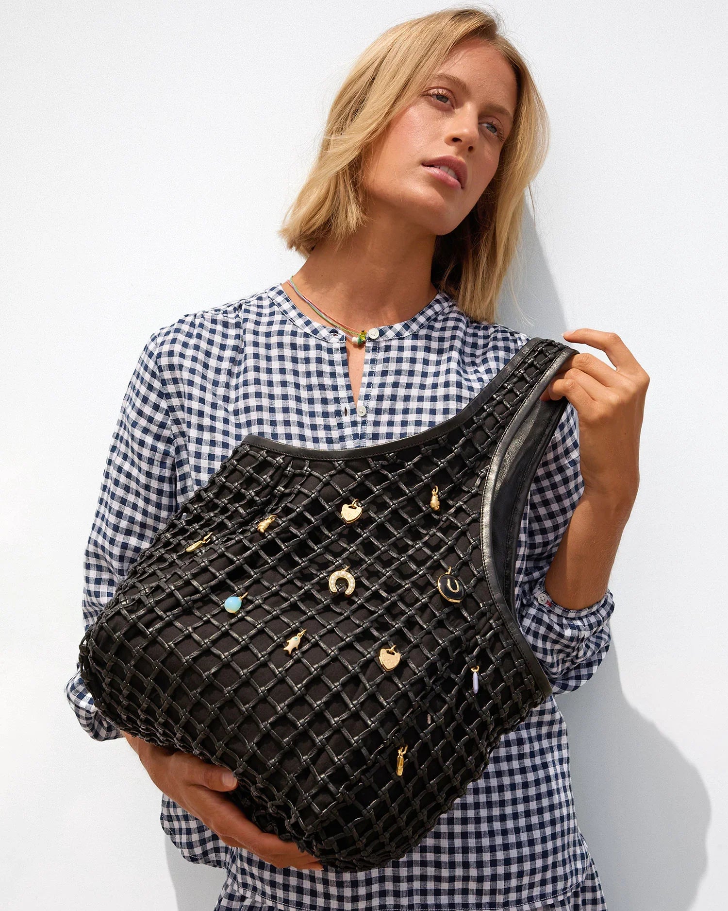 Bando in Black Knot Woven Leather