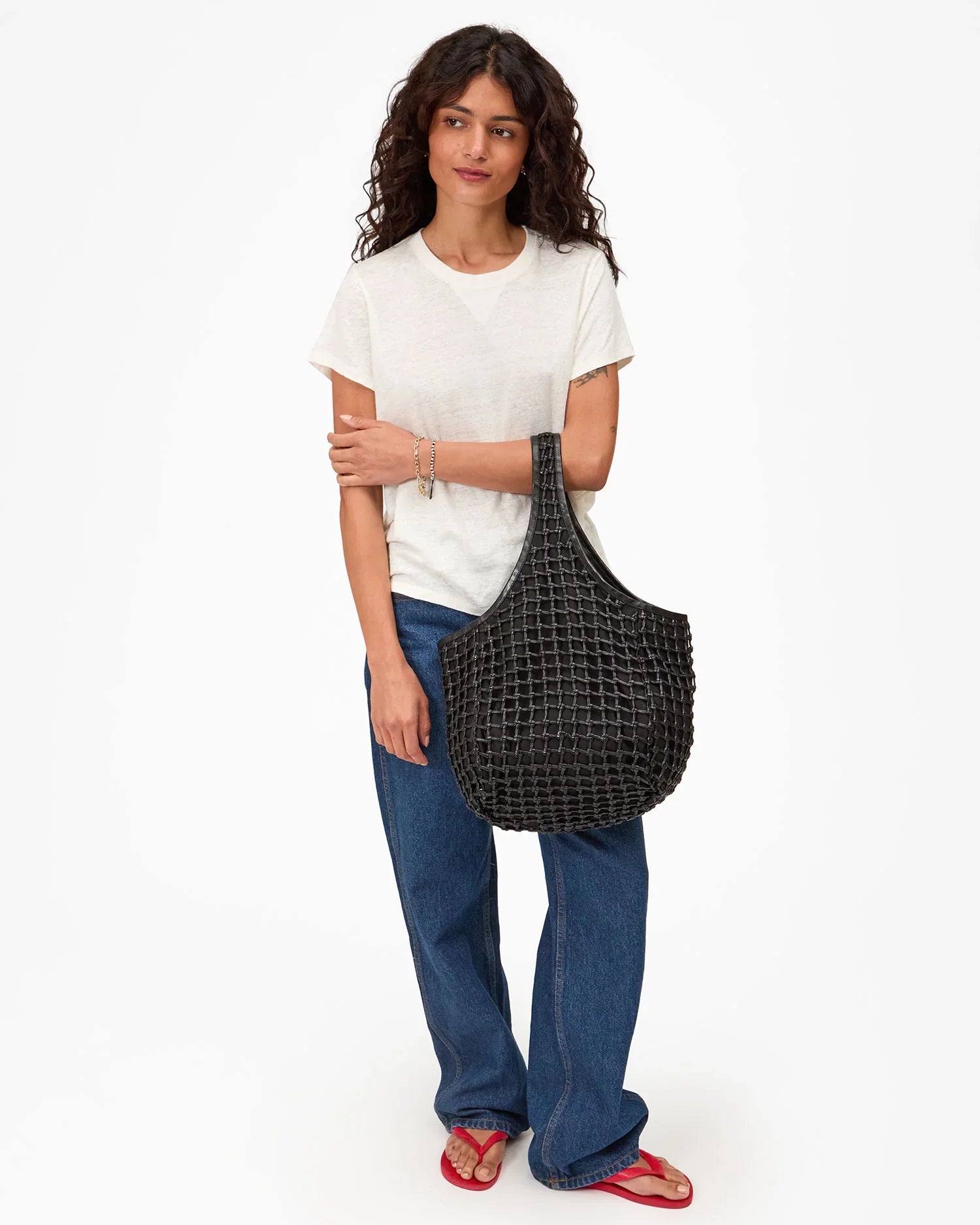 Bando in Black Knot Woven Leather