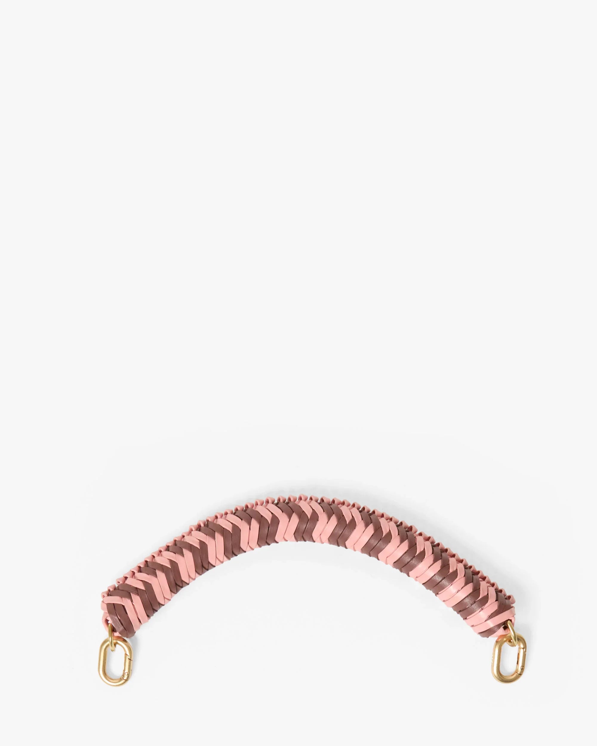 Braided Top Handle in Rose Clay/Mulberry