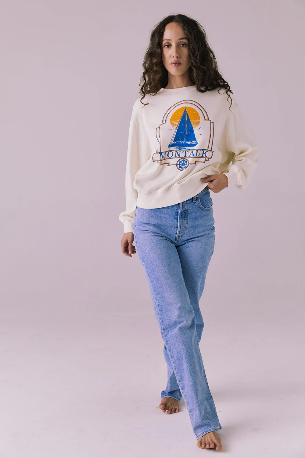 Montauk Sweatshirt in Starry White