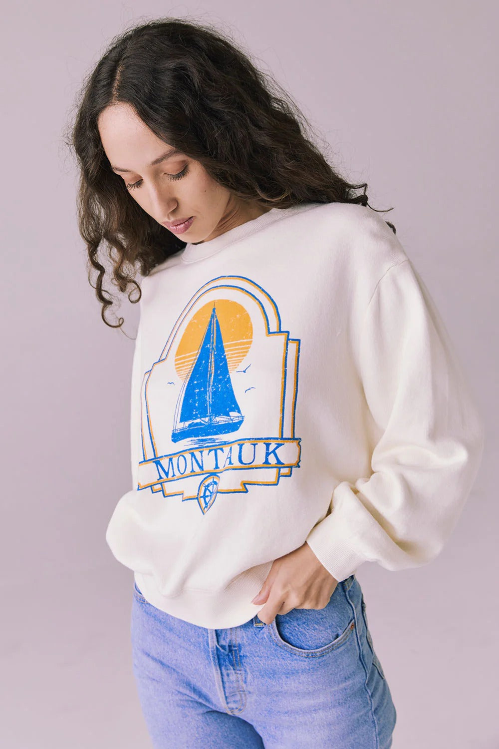 Montauk Sweatshirt in Starry White