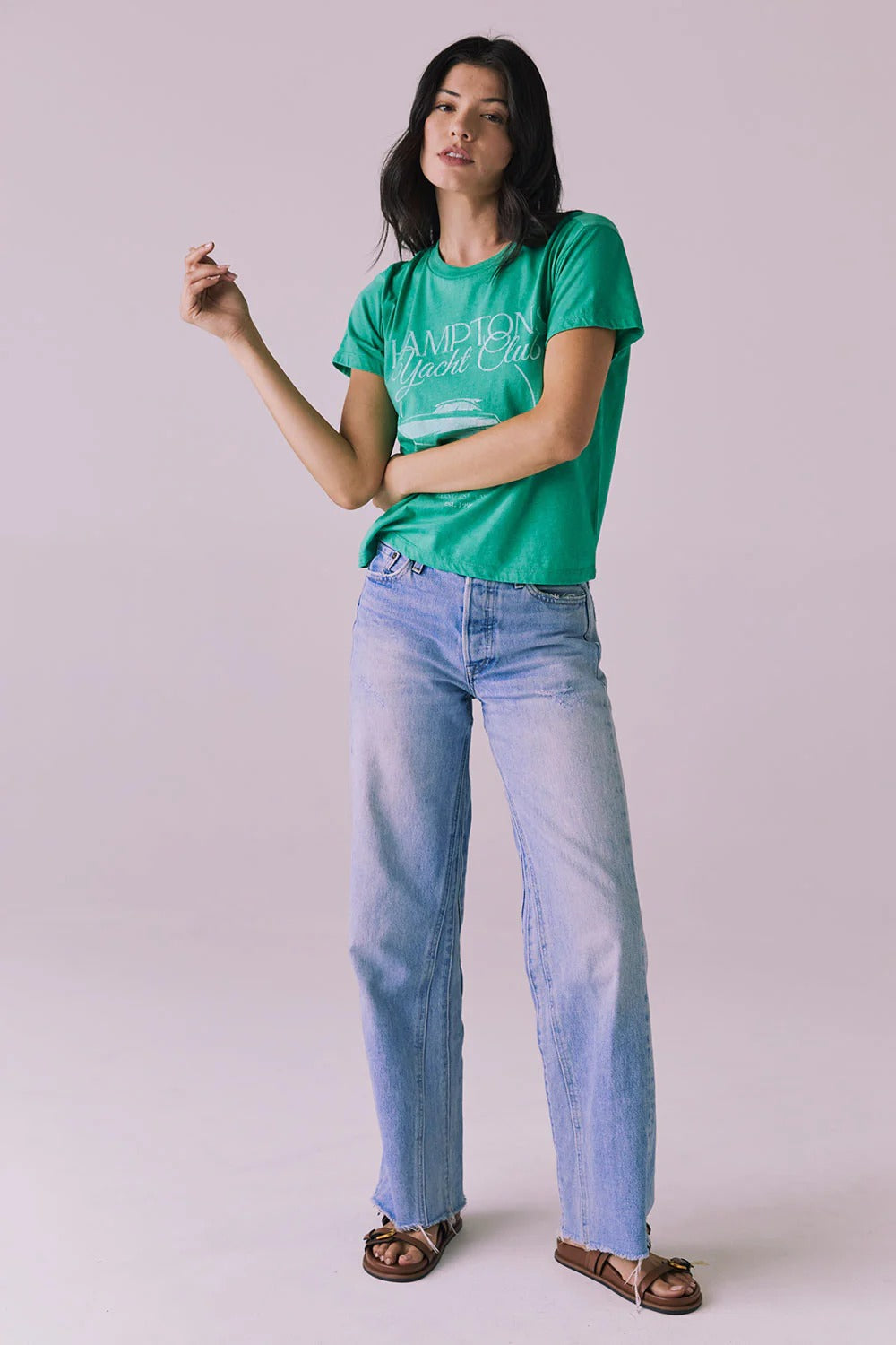 Hamptons Yacht Club Tee in Peppermint Green