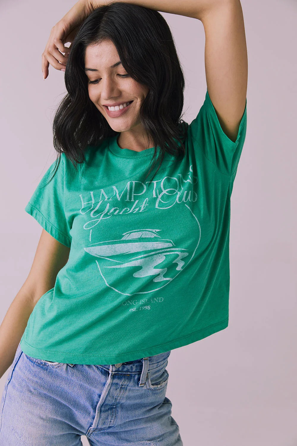Hamptons Yacht Club Tee in Peppermint Green