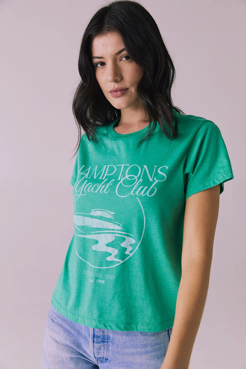 Hamptons Yacht Club Tee in Peppermint Green