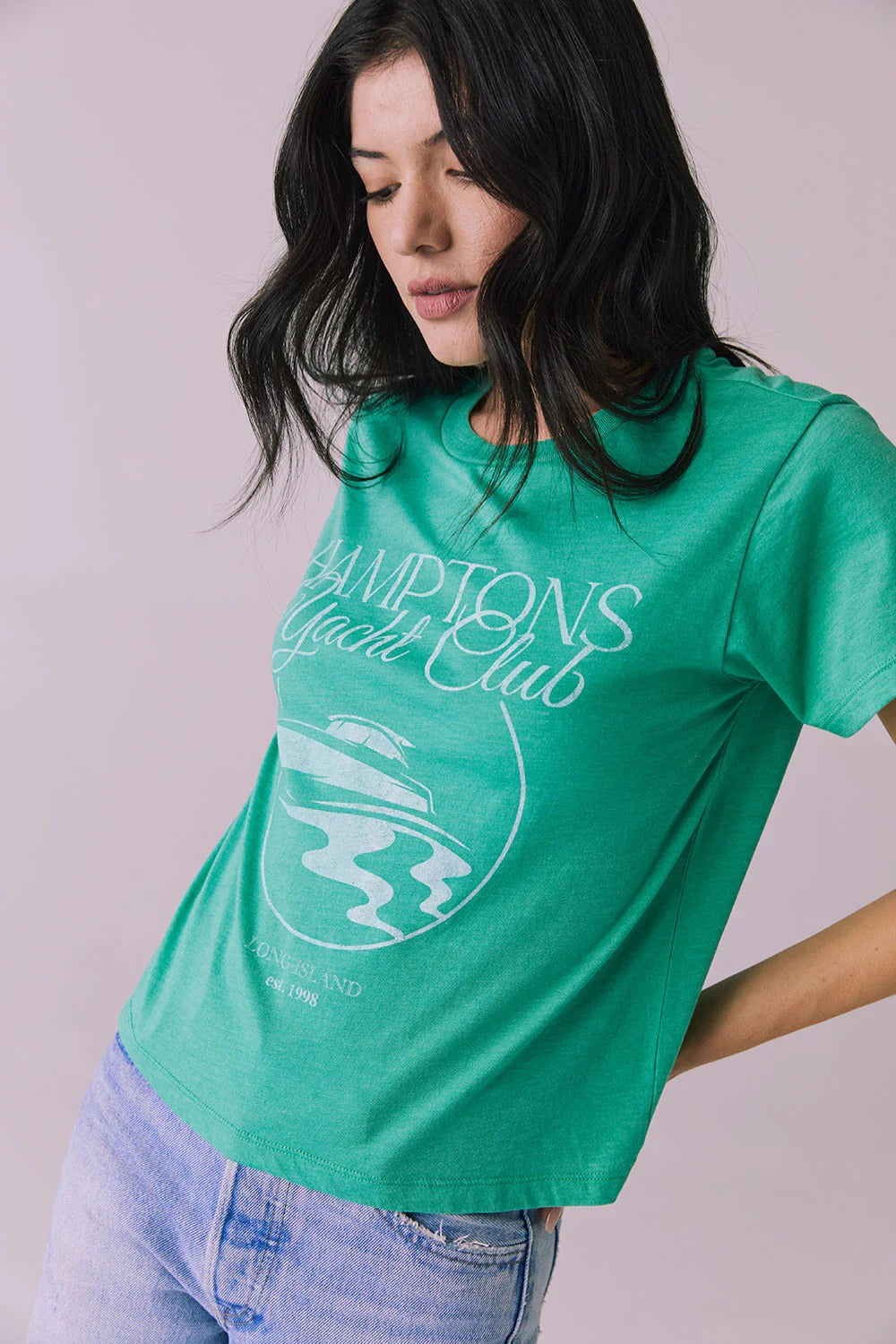 Hamptons Yacht Club Tee in Peppermint Green