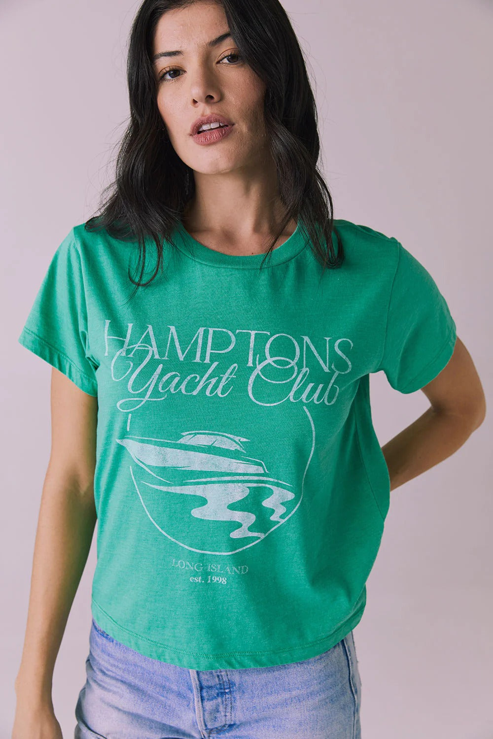 Hamptons Yacht Club Tee in Peppermint Green