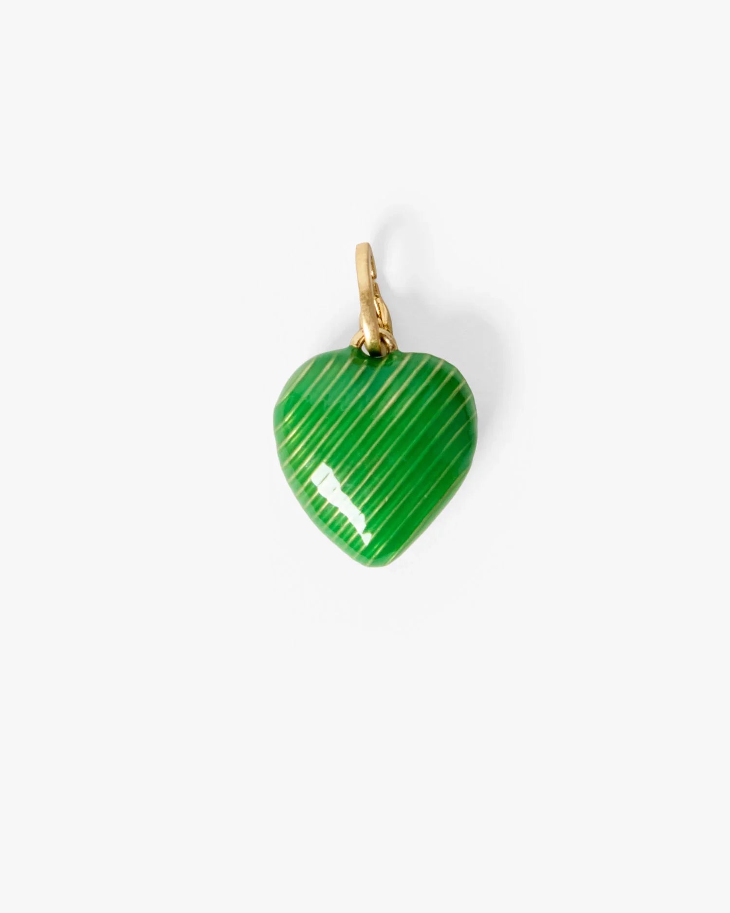 Coated Heart Charm in Emerald