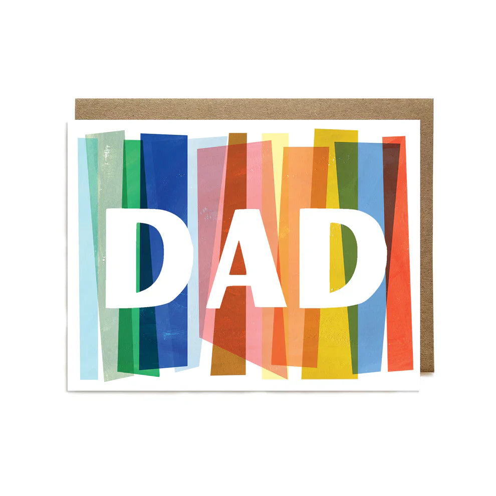 Rainbow Stripe Dad Card